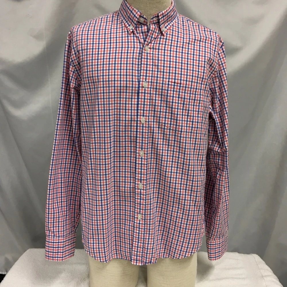 J. Crew Men’s Plaid Button Front Shirt Size M